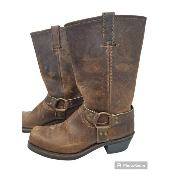 FRYE tall harness boots rustic size 9 - Picture 3 of 11